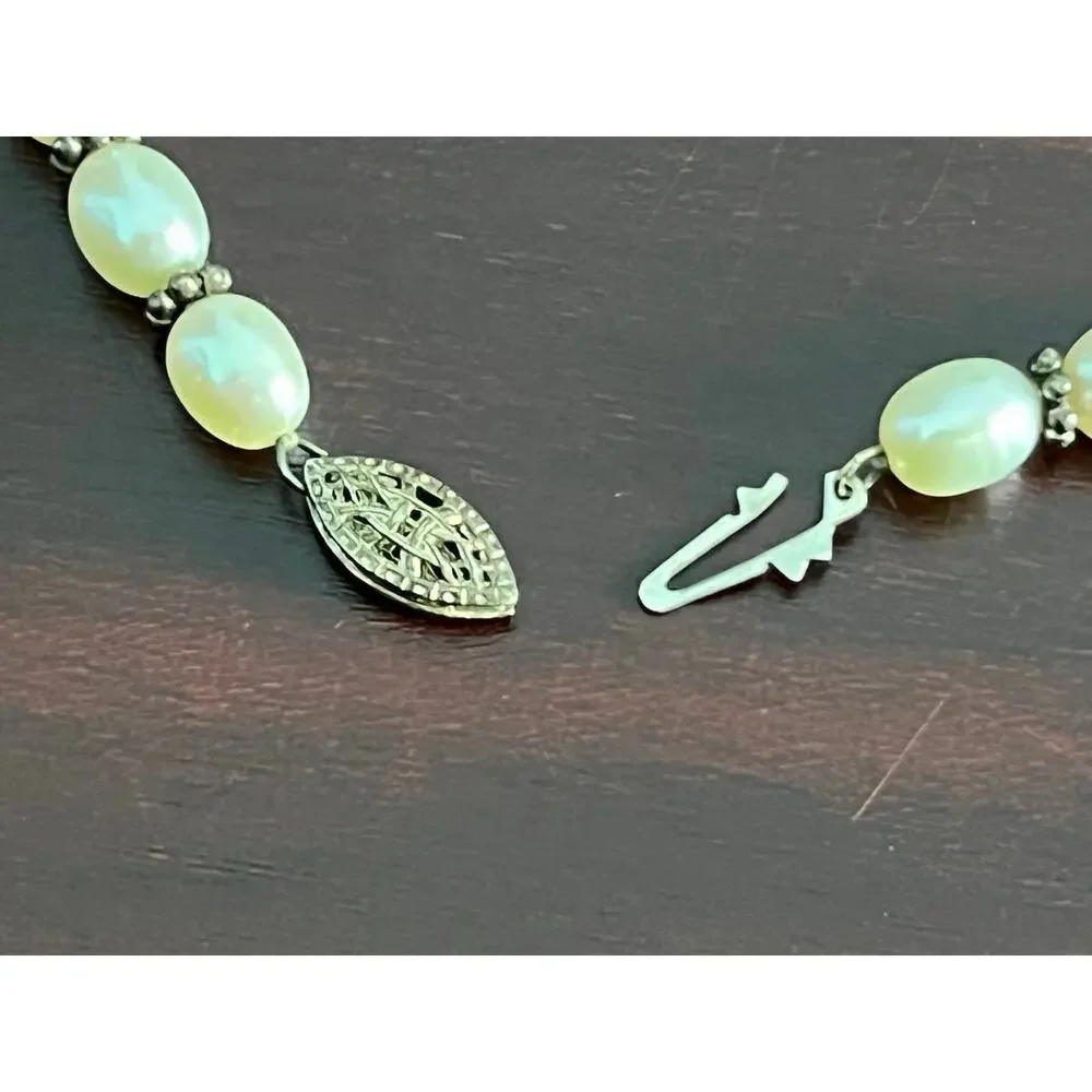 VTG Baroque Luminous Pearl Beaded Necklace Coquette Old Money